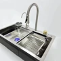 Кухонная мойка Lefton WaterFall C2 с аксессуарами серебристый: Тип монтажа Врезная