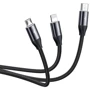 Кабель Baseus USB Cable to Lightning/microUSB/USB-C Car Co-Sharing 3.5A 1m Black (CAMLT-FX01): Длина 1 м