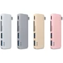 Адаптер WIWU Adapter T6 USB-C to USB-C+SD+2xUSB3.0 HUB Gray: Дополнительные разъемы SD+TF Card, USB OTG, USB-C