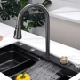 Кухонная мойка Lefton Single Bowl Workstation Kitchen Sink Set with Waterfall Faucet-KS2203: Форма Прямоугольная