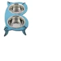Миски на підставці Lucky Pet Cat 32x18x8 см блакитні (4820224213446): Тип Миски