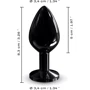 Металлическая анальная пробка с кристаллом Dorcel - Diamond Plug Black M