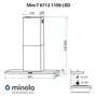 Вытяжка Minola Slim T 6712 I 1100 LED: Тип монтажа Настенный