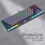 Клавиатура GamePro MK141R Red Switch Low Profile Dark Gray RGB: Дополнительно украинская раскладка, подсветка клавиш