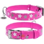Ошейник Collar Glamour с узором Звездочка Светящийся с QR паспортом 38-49 см 25 мм розовый (4823089301372)