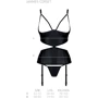 Корсет с открытой грудью Passion JANNIES CORSET Вlack XXL/XXXL (стринги в наборе)