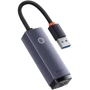 Адаптер Baseus Adapter Lite Series USB to RJ45 Ethernet 1000Mbps Black (WKQX000113): Цвет черный