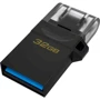 USB-флешка Kingston 32GB DataTraveler MicroDuo USB 3.2/microUSB Black/Silver (DTDUO3G2/32GB): Максимальная скорость записи, МБ/с 10