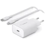 Зарядное устройство Belkin Wall Charger USB-С 25W White with Lightning Cable (WCA004VF1MWH-B5): Особенности Быстрая зарядка, Lightning, USB-C