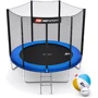 Батут Hop-Sport 8ft (244cm) blue із зовнішньою сіткою