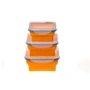 Набір з 3х контейнерів силіконових (400/700 / 1000ml) Orange (TRC-089-orange) фото 3