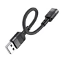Кабель Hoco USB Cable to USB-C U107 Female 2A 0.1m Black фото 3