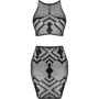 Оригинальный комплект топ + юбка Obsessive K101 black S/M/L