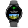 Смарт-часы Garmin Venu 3S Slate Stainless Steel Bezel with Pebble Grey Case and Silicone Band (010-02785-00): Материал корпуса Армированный волокном полимер / Нержавеющая сталь (Безель)