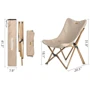 Крісло складане Naturehike Moon Beach MW01 NH19Y001-Z 600D Oxford / алюміній бежевий: Діаметр трубки 19 мм