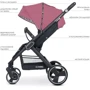 Коляска прогулочная El Camino ME 1053N DYNAMIC PRO Rose Розовый (ME 1053N Rose EL CAMINO): Материал колес EVA