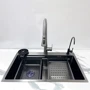 Кухонная мойка Lefton D3 с аксессуарами серо-черный
