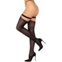 Чулки Leg Avenue Thigh highs with garter top Black One Size