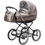 Коляска 2 в 1 класична Roan Marita Prestige (14 "чорні колеса, чорна рама) P230 бежевий - бежева (шкіра) перламутр (624731)