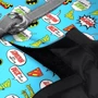 Шлея для собак мягкая WAUDOG Clothes c QR паспортом рисунок Лига Справедливости в голубом XS4 обхват груди 36-39 см обхват шеи 26-28 см (1004-4002) фото 2