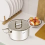 Каструля Fissman Adelie зі скляною кришкою 22x12.5 см 4.6 л (5227): Матеріал корпусу Нержавеющая сталь