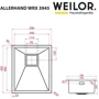 Weilor ALLERHAND WRX 3945: Габариты чаши (ШxГxВ), см 34/40/20