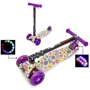 Дитячий самокат Scale Sports MAXI Violet flowers (складна ручка)