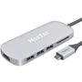 Адаптер HooToo Shuttle USB-C to USB-C+HDMI+3xUSB 3.0+SD Hub Silver (HT-UC001-SL)