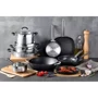 Кастрюля MasterPro Foodies collection BGMP-1502-BK с крышкой 24 см 5 л (00000025282): Материал корпуса Нержавеющая сталь