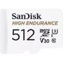 Карта памяти SanDisk 512GB microSDXC Class 10 UHS-I U3 V30 High Endurance + adapter (SDSQQNR-512G-GN6IA): Объем 512 ГБ