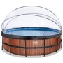 Бассейн EXIT Toys круглый с куполом 488х122 см + тепловой насос + песочный фильтр, дерево (30.67.16.10) фото 2