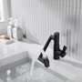 Смеситель для раковины Lefton Single-Hole Rotatable Faucet with Temperature Display-BF2204 Matt Black: Термостат Нет