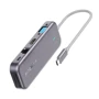 Адаптер BlitzWolf Adapter USB-C to USB-C+4xUSB+HDMI+VGA+RJ45+3.5mm+SD/TF Grey (BW-TH8) фото 4