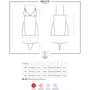 Комплект Obsessive 846-CHE-1 chemise, L/XL