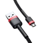 Кабель Baseus USB Cable to microUSB Cafule 1m Black / Red (CAMKLF-B91): Довжина 1 м