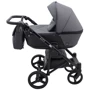 Коляска 2 в 1 Bair City Soft 37 Графит - черная кожа (680690): Ширина шасси 60 см