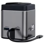 Зарядное устройство WIWU Wireless Charger Wi-W025 Cube 9in1 Gray: Кабель в комплекте встроенный