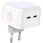 Зарядное устройство XO Wall Charger 2xUSB-C L102 35W White