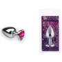 Анальная пробка, Silver Heart Pink-Rhodolite, M