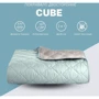 Покривало IDEIA Стиль Cube двостороння м'ята/світло-сірий 140х210 см (4820227283026)
