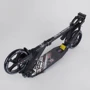 Самокат алюмінієвий Best Scooter з PU колесами, 2 аммортизаторами Black / White (92089): Тип коліс литі