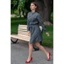 Платье FLFashion Хоо ХПХ 3257 44 графитовое повседневное до середины бедра: Длина рукава Длинный