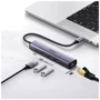 Адаптер Ugreen Adapter CM475 USB-C to USB-C+3xUSB3.0+RJ45 Gray (20932): Интерфейс подключения USB-C