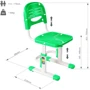 Дитячий стілець Fundesk SST3LS Green: Min висота сидіння, см 30