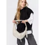 Женская сумка хобо Sambag HOBO S серый шёлк (53100030): Стиль Повседневный (Casual)
