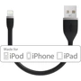 Кабель Satechi USB Cable to Lightning Flexible Charging 15cm Black (ST-FCL6B) фото 4