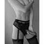 Кружевные трусы для страпона с подвязками для чулок Strap-On-Me DIVA HARNESS - M
