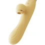 Вибратор с подогревом и вакуумной стимуляцией клитора Zalo - ROSE Vibrator Lemon Yellow