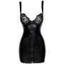 Платье Noir Handmade F254 Powerwetlook mini-dress Вlack, 3XL