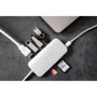 Адаптер VAVA Adapter USB-C to 3xUSB+USB-C+RJ45+micro SD+SD+HDMI 100W Silver (VA-UC006): Цвет серебристый